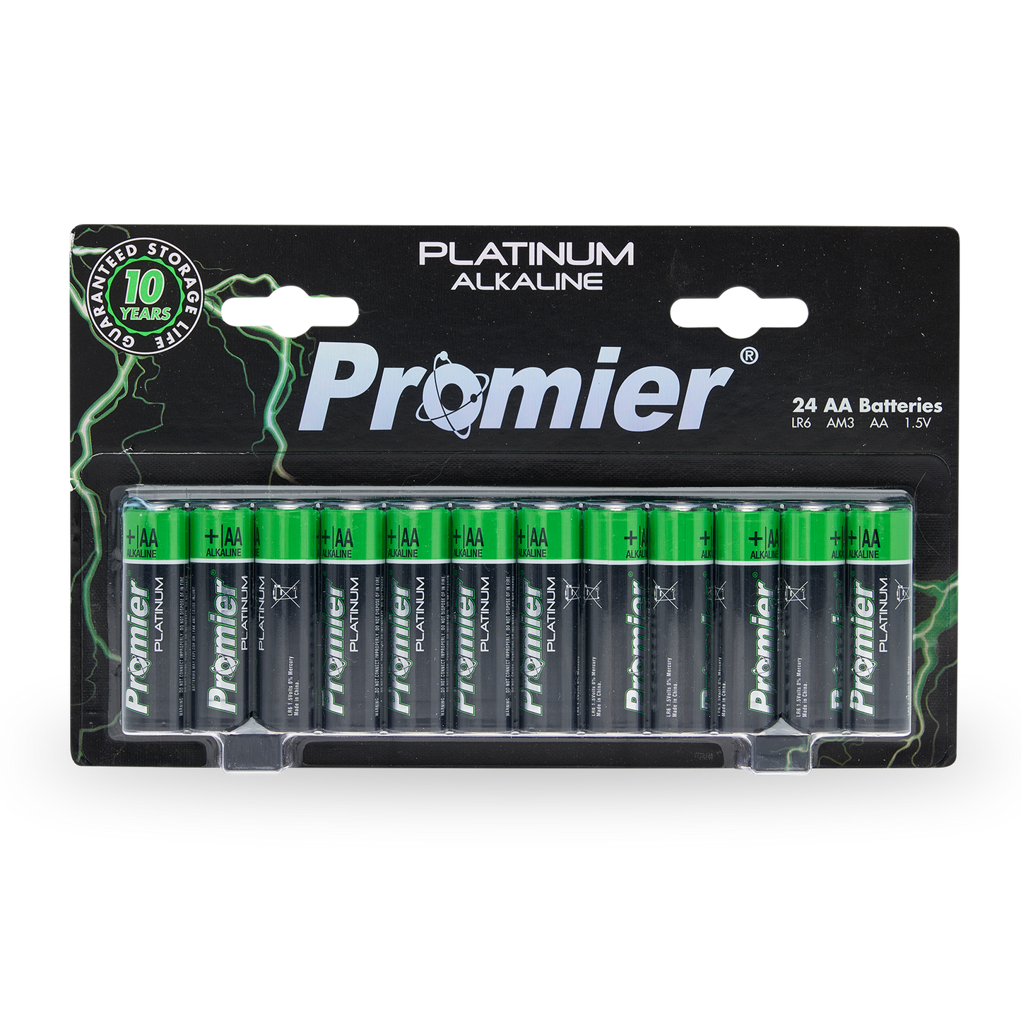 Promier AA Platinum Alkaline Battery 24 Pack