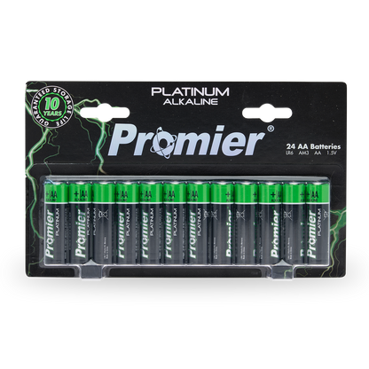 Promier AA Platinum Alkaline Battery 24 Pack