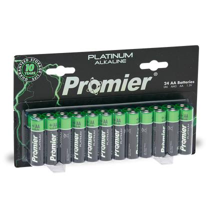Promier AA Platinum Alkaline Battery 24 Pack